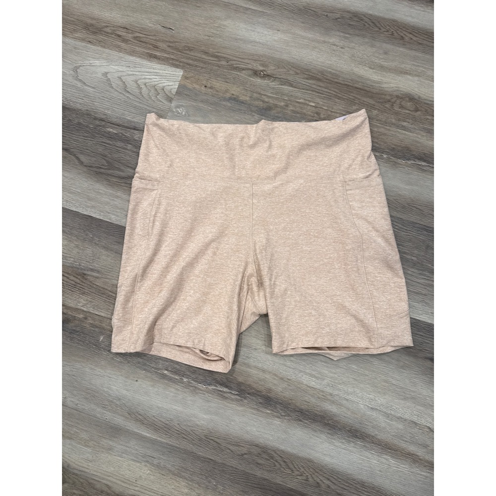 CALIA Cozy Essential High-Rise Bike Short Sandstone Heather 2X WAX12239WP